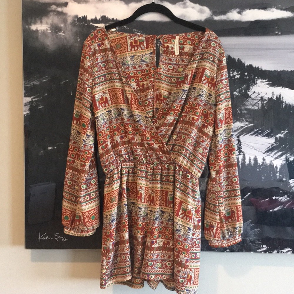 Long sleeve bohemian Romper